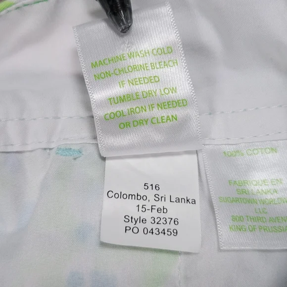 Lilly Pulitzer Callahan Chino Shorts Womens 2 Blue Green Cotton Resort Cruise - Picture 6 of 9